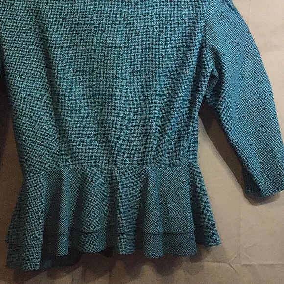 JUST DUCKY women’s top sz 10 blue and black - Picture 4 of 8